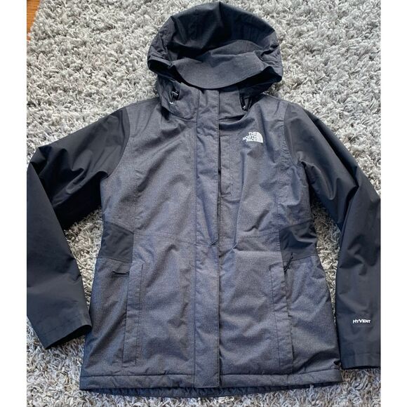 The North Face Inlux Insulated HYVENT black JACKET COAT sz M - Picture 2 of 9